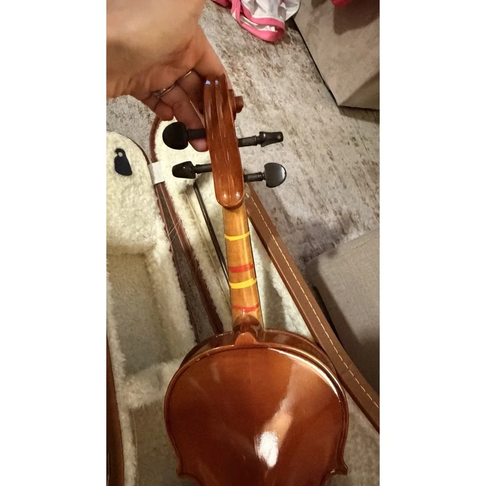 Josef Lidl 4/4 Violin Vintage Made In Luby Czechoslovakia With Case And Bow